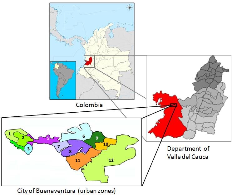 Map-of-the-urban-zones-of-the-city-of-Buenaventura-It-shows-the-Department-of-Valle-del