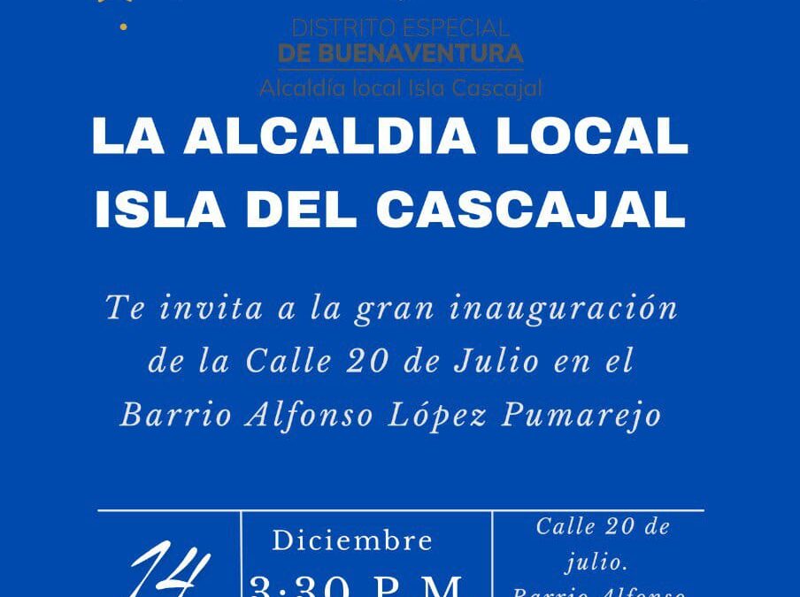 🎉 ¡Gran Inauguración de la Calle 20 de Julio! 🚧✨